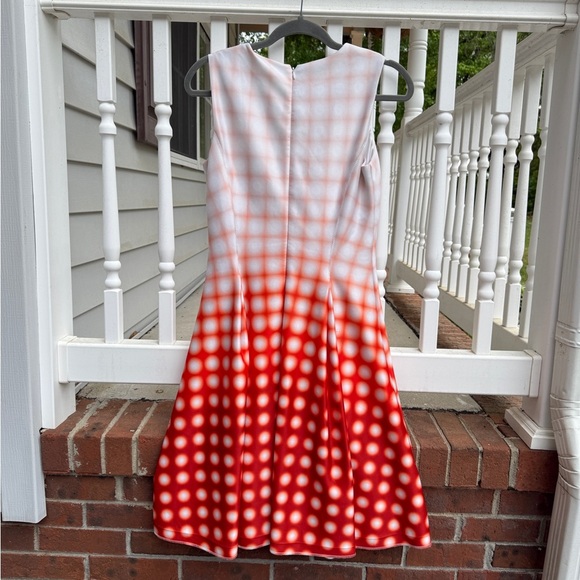 Calvin Klein Ombré White Orange Polka Dot Dress Size 6 Women’s - Picture 5 of 7